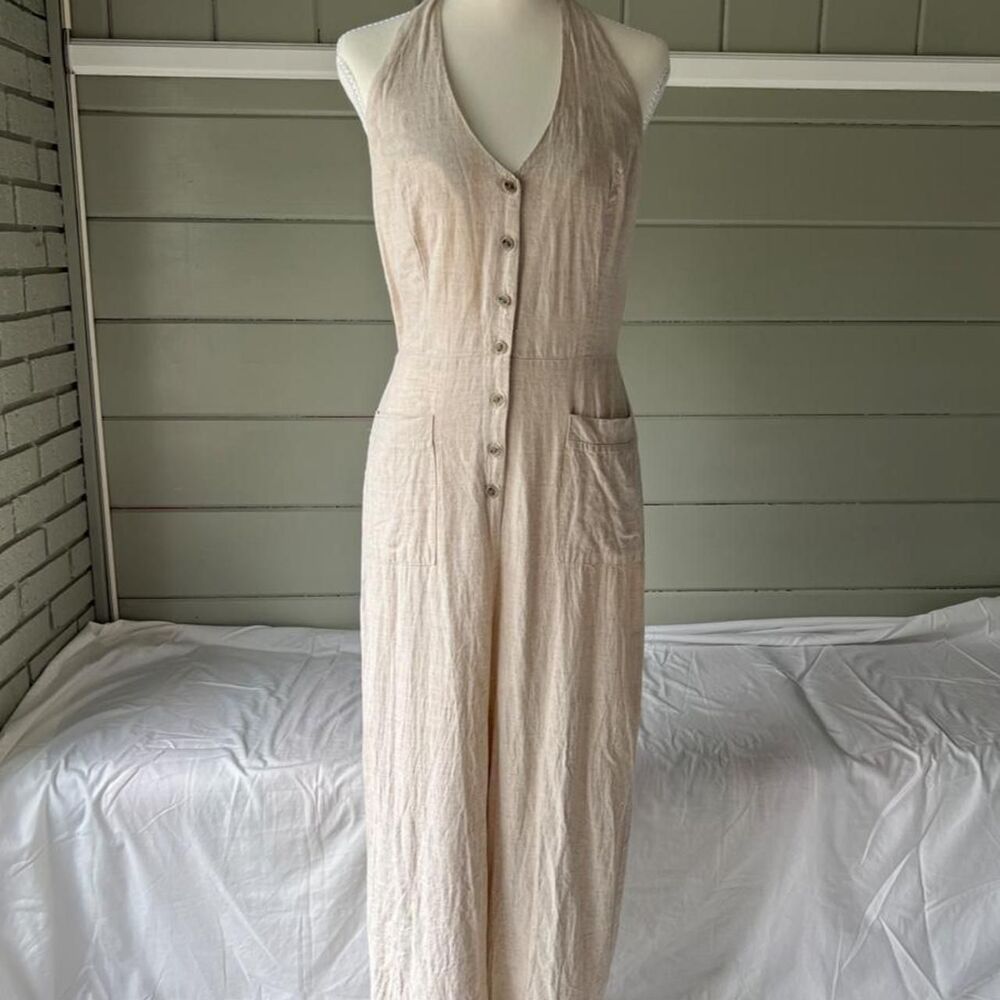 Urban-outfitters Women's Cream and Tan Jumpsuit